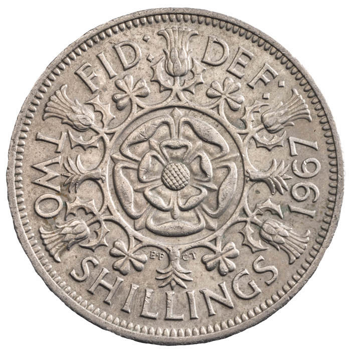 Queen Elizabeth II 1967 Florin