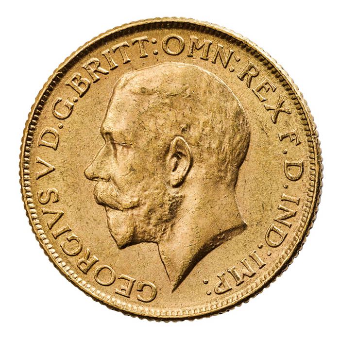 1918 George V Sovereign India Mint Mark