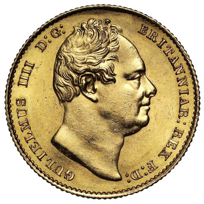 1833 William IV Sovereign - Second Portrait