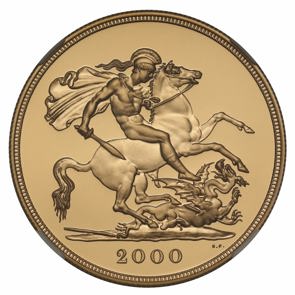 2000 Elizabeth II Gold Proof Five-Sovereign Coin