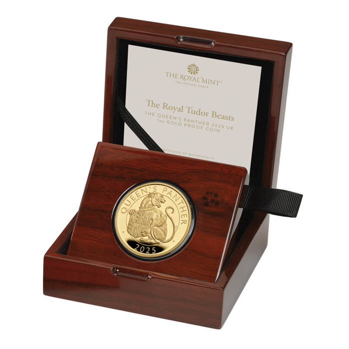 The Royal Tudor Beasts The Queen’s Panther 2025 UK 1oz Gold Proof Coin 