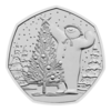The reverse of the 2024 The Snowman 2024 50p coin.