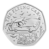 The reverse of the 2025 Harry Potter: The Flying Car 50p coin.