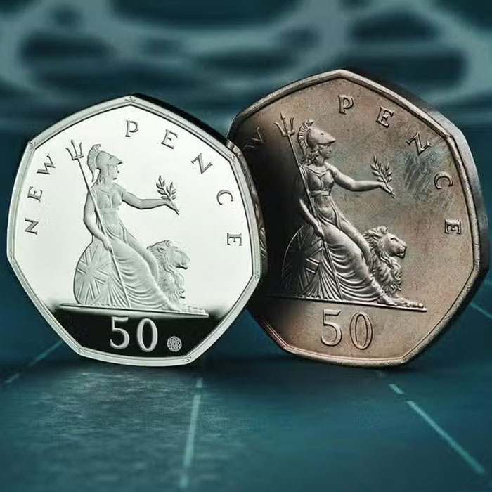 Smaller 50p Coins