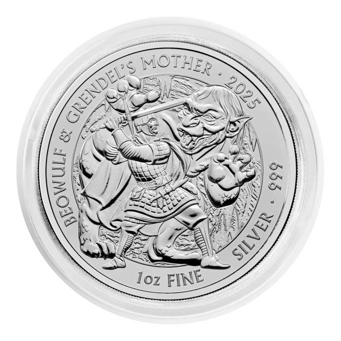 Beowulf and Grendel’s Mother 2025 1oz Silver Bullion Coin