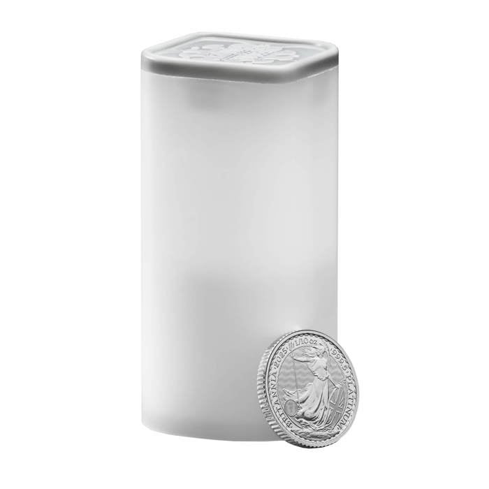 Britannia 2025 1/10 oz Platinum Bullion Twenty Five Coin Tube