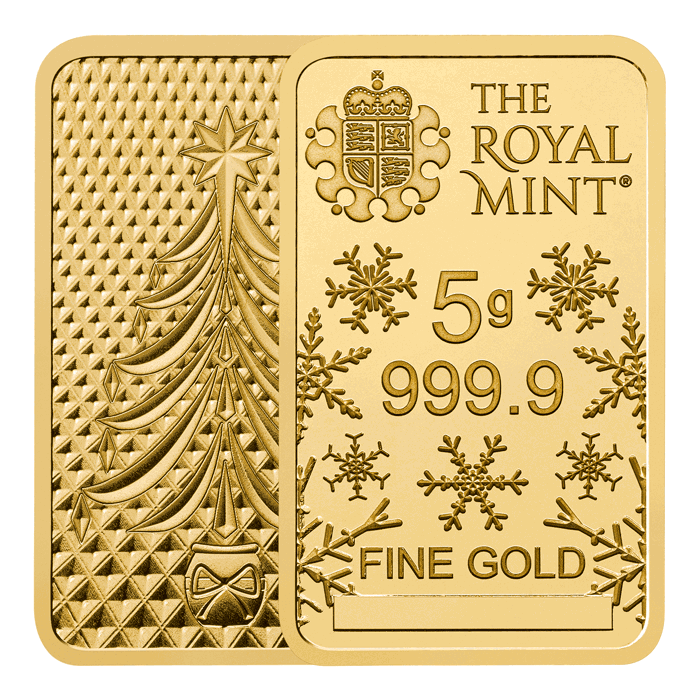 Christmas 5g Gold Bullion Minted Bar