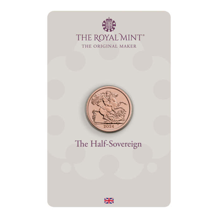 The Half Sovereign 2024 Gold Bullion Coin in Blister