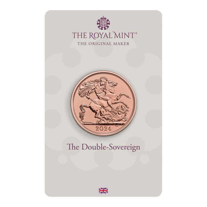 The Double Sovereign 2024 Gold Bullion Coin in Blister