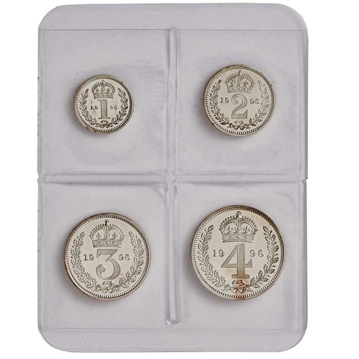 Elizabeth II (1952-), silver Maundy set, 1996 