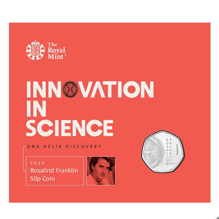 Rosalind Franklin 2020 UK 50p Brilliant Uncirculated Coin