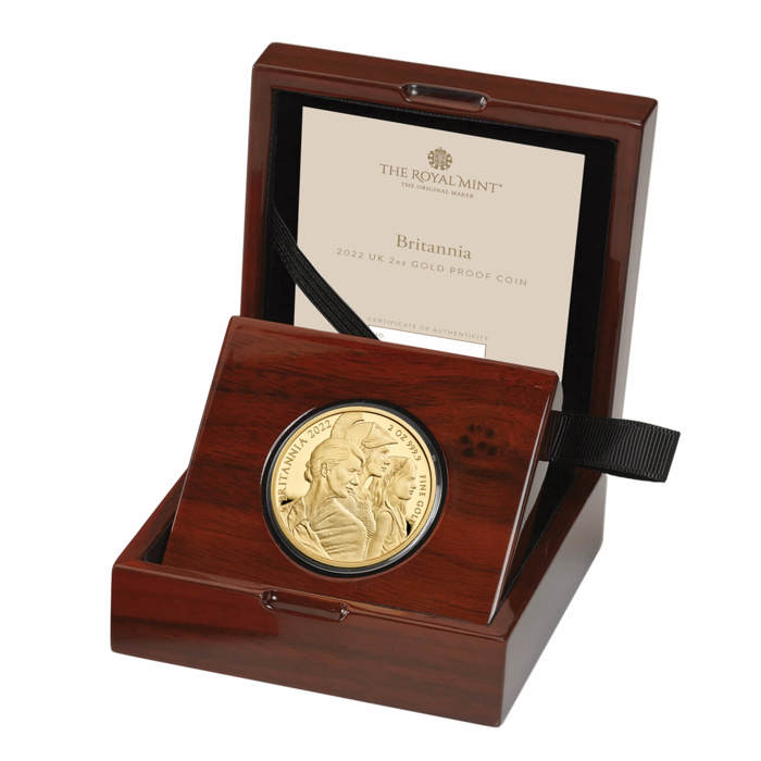 The Britannia 2022 UK 2oz Gold Proof Coin