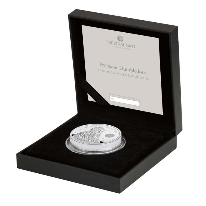 Albus Dumbledore 2023 UK 2oz Silver Proof Coin