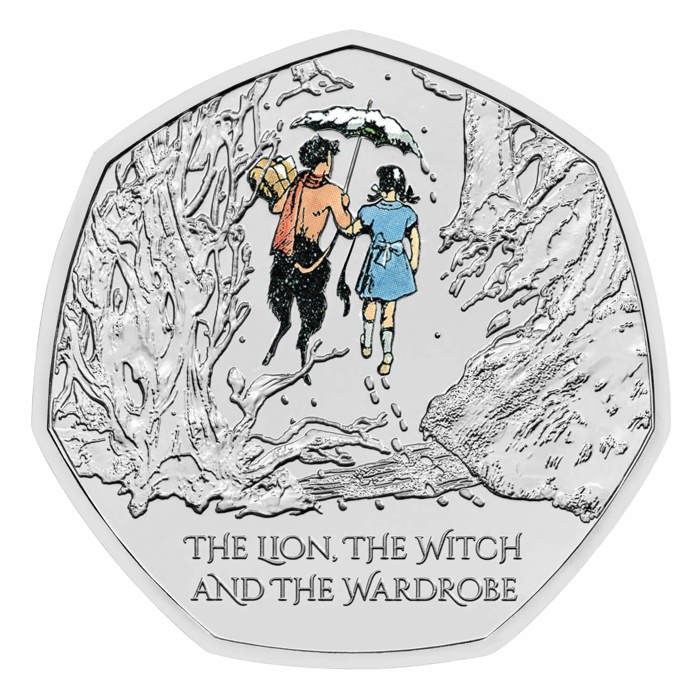 The Lion, the Witch and the Wardrobe 2023 UK 50p Brilliant Uncirculated Colour Coin