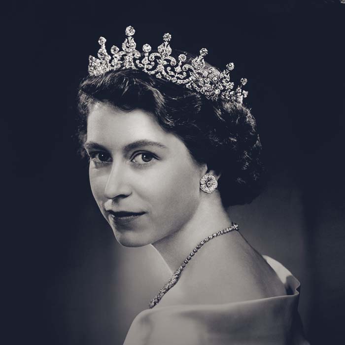 Five portraits of Her Majesty Queen Elizabeth II