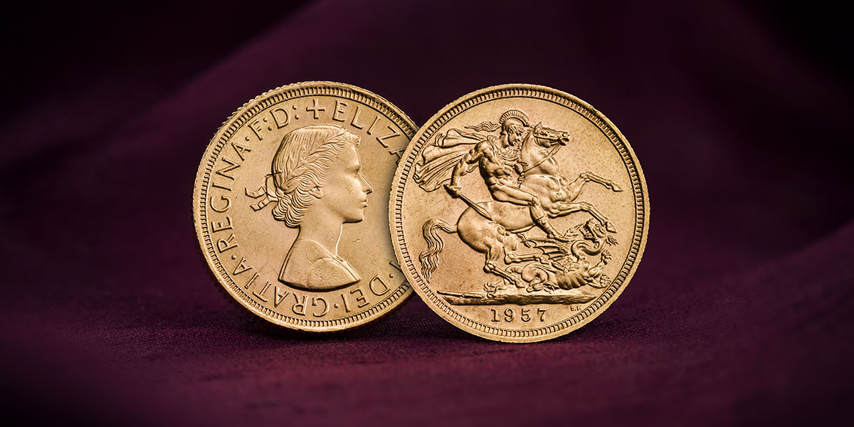 1957 Elizabeth II Gold Sovereign Coin