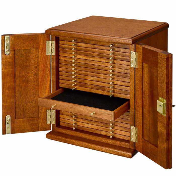 Coin Cabinet 21 Trays with Small Holes